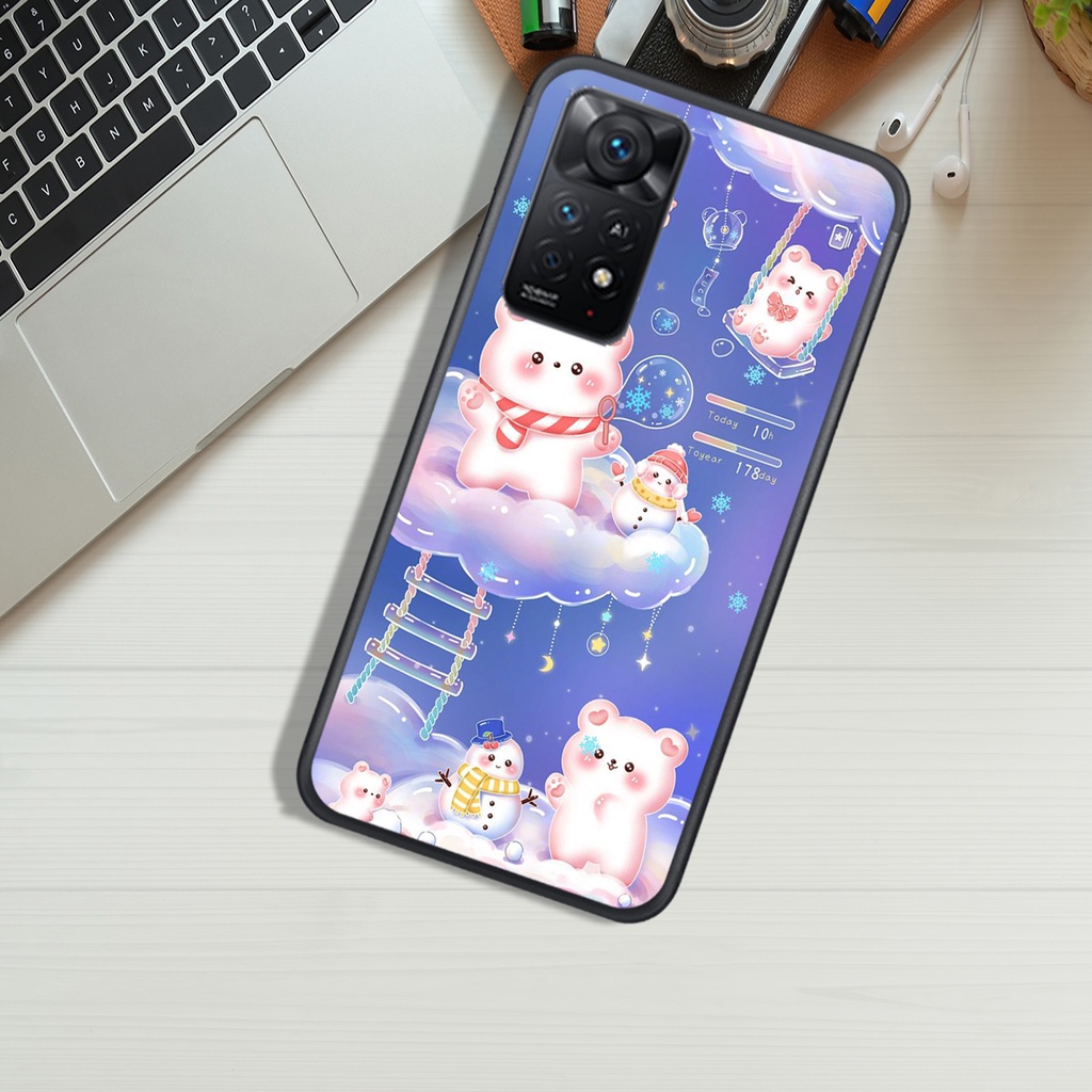 ỐP LƯNG XIAOMI REDMI NOTE 11 4G - NOTE 11S  - NOTE 11 5G - NOTE 11 PRO, IN HÌNH GẤU NÂU CHOCOLATE ĐÁNG YÊU.
