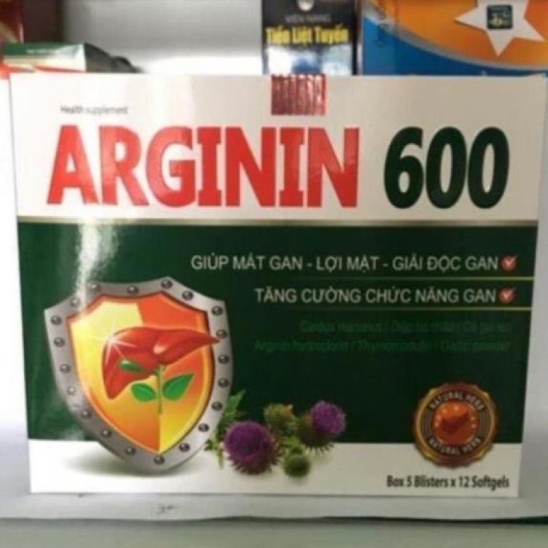 Viên uống bảo vệ gan ARGININ 600 hộp 60 viên