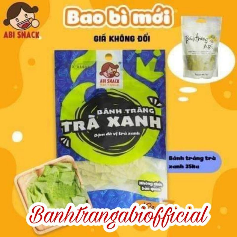 Bánh Tráng Abi Vị Matcha ❤Freeship❤ Bánh Tráng Thơm Ngọt Thanh Mùi Trà Xanh - Abi Snack