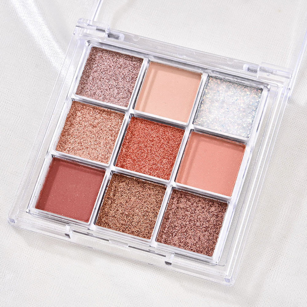 Bảng Phấn Mắt 9 Màu Sắc Hiệu Ứng Lì / Ánh Ngọc Trai 3d