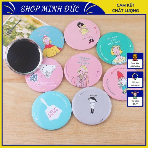 Gương mini dễ thương Hàn Quốc - Gương trang điểm mini siêu cute cầm tay bỏ túi tiện lợi