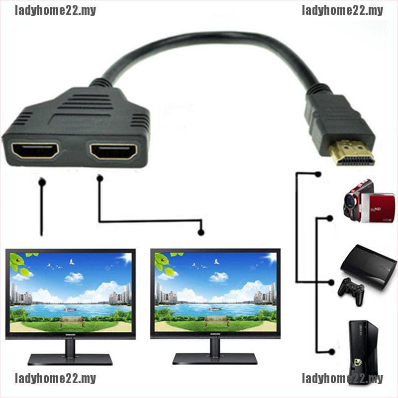 Cáp Chuyển Đổi Lm22 + Hàng Mới 1080p Hdmi Sang 2 Đầu Vào 1 Đầu Ra