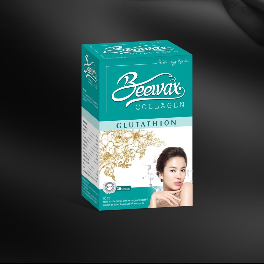 Viên Uống Trắng Da Tăng Cường Nội Tiết Tố Beewax Collagen Glutathion, dưỡng trắng toàn thân, giảm thâm nám, tàn nhang