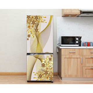 Decal dán tủ lạnh - Mẫu Hoa Ngọc - Chất liệu cao cấp - Có sẵn keo dán