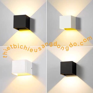 Đèn tường hình vuông ,đèn ốp tường trang trí ,Led chiếu sáng 2 đầu ,đèn tường chiếu sáng phong cách