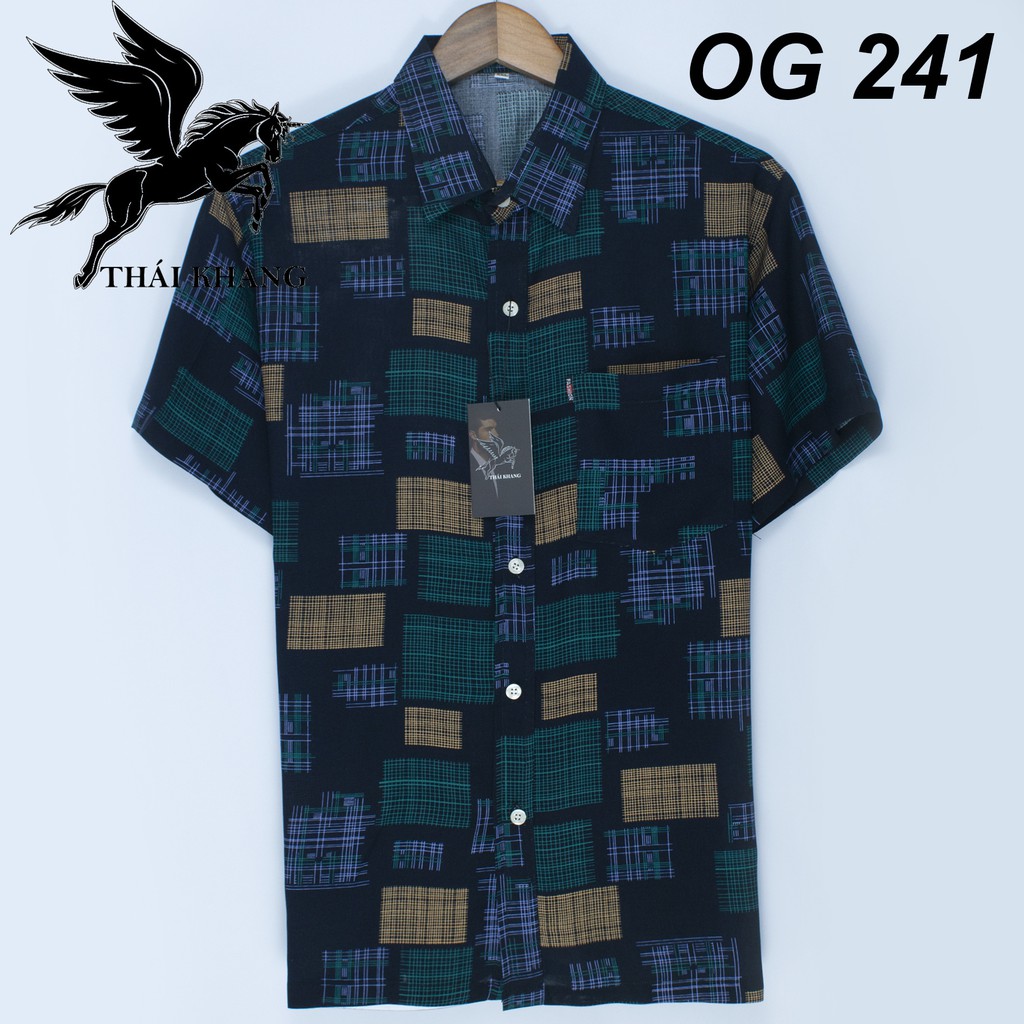 áo sơ mi ngắn tay nam trung niên vải lanh cực mát loại áo sơ mi form rộng rãi thoải mái cho người lớn tuổi OG2 | BigBuy360 - bigbuy360.vn