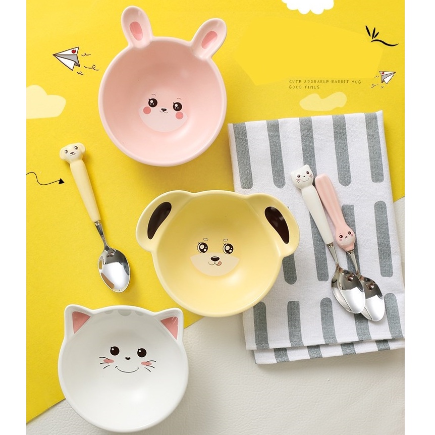 Chén Bát Ăn Dặm Kiểu Nhật Cho Bé Gốm Sứ Đáng Yêu Kích Thích Ăn Ngon Yoota Baby