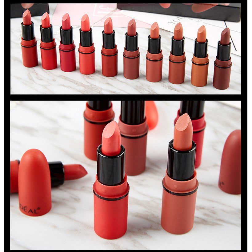 Set son sáp dưỡng ẩm môi, son sáp bộ 5 cây LIDẾAL LOOK IN A BOX MINI