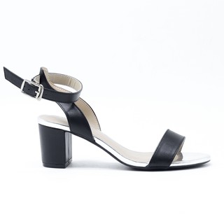 Sandal cao gót quai ngang đế vuông da tổng hợp 6cm evashoes - eva0895
