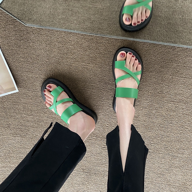 Giày Sandal Đế Bằng Chống Trượt Thời Trang Dành Cho Nữ