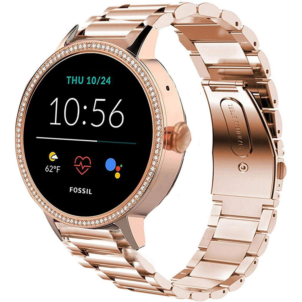 Dây Đeo Thay Thế Bằng Thép Không Gỉ Cho Đồng Hồ Thông Minh Fossil Gen 5e 42mm
