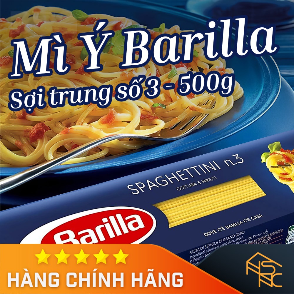 Mỳ Ý Barilla Spaghettini sợi trung số 3 - 500g