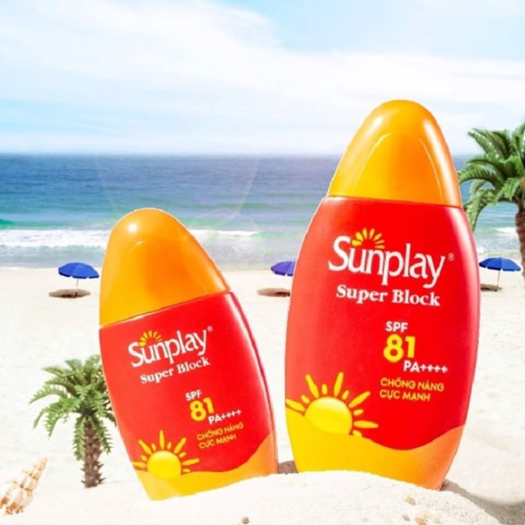 Sữa Chống Nắng Cực Mạnh Sunplay Super Block kháng nước tốt, bảo vệ da SPF 81 PA++++ 30g / 70g