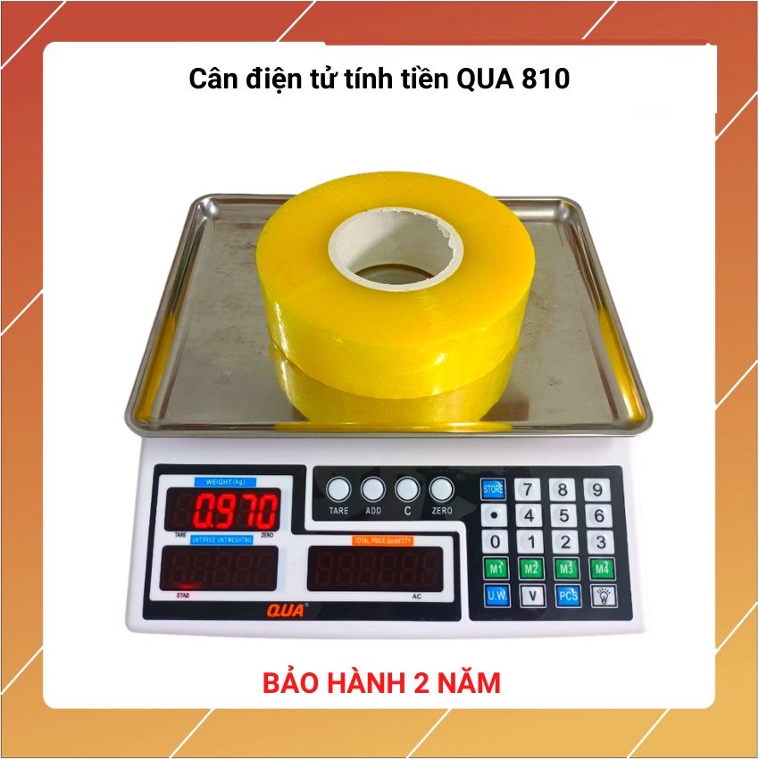 [ BẢO HÀNH 2 NĂM ] Cân tính tiền điện tử QUA 810 ( 30KG/5G ) hàng ĐÀI LOAN cao cấp