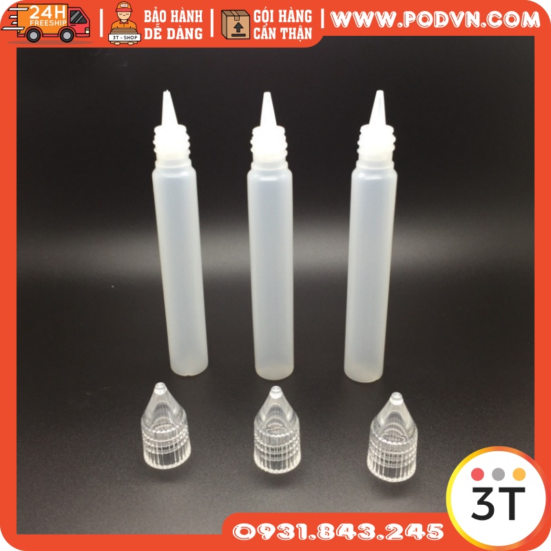 Chai chiết mỹ phẩm tinh dầu Unicorn đầu bút nhựa PE 15ml / 30ml