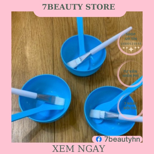 Combo Bát,Thìa Kèm Cọ Nhựa Dùng Trộn Mặt Nạ Trong Spa Thẫm Mỹ Viện