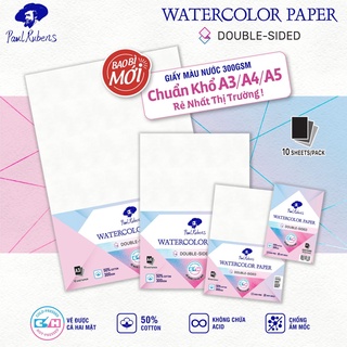 Giấy Paul Rubens 300gsm size A3/A4/A5 và size B4/B5 2 vân hot/cold/Paul Rubens Paper 300gsm A3/A4/A5 and B4/B5