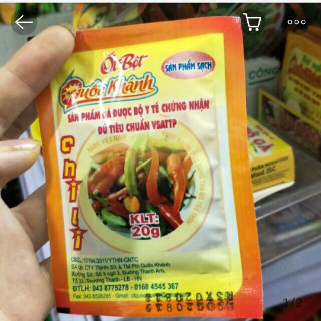Ớt bột Quốc Khánh 20g ( combo 3 gói)