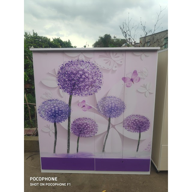 Tủ Nhựa Đài Loan 4 Cánh In 3D 043