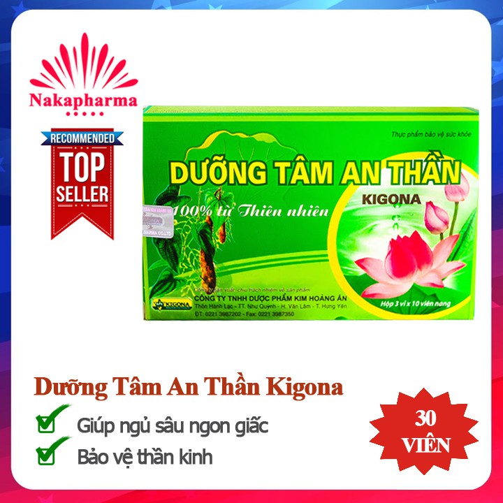 Dưỡng Tâm An Thần Kigona - Duongtam Anthan KGA | Giúp ngủ sâu ngon giấc, bổi bổ cơ thể, bảo vệ thần kinh