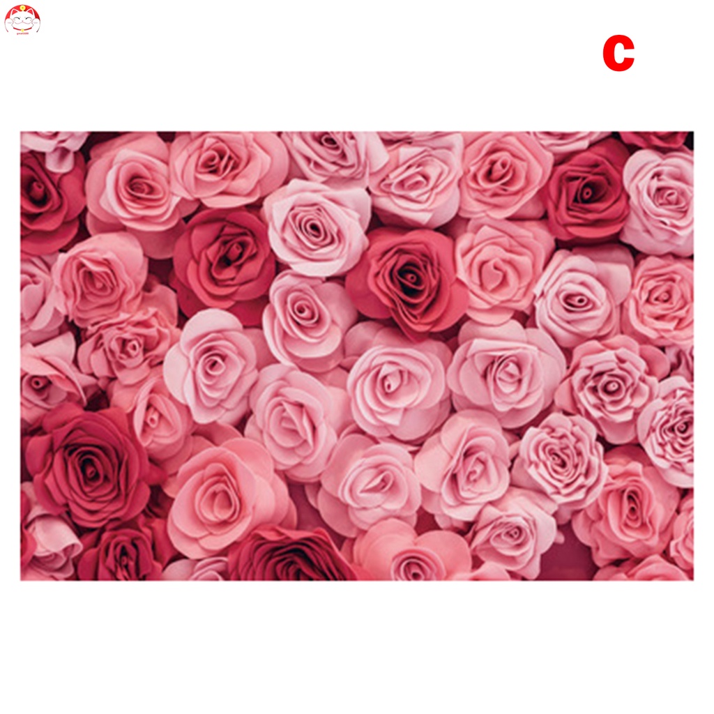 Phông nền chụp ảnh in hình hoa 3D bằng vải vinyl 120x80cm nhiều mẫu tùy chọn