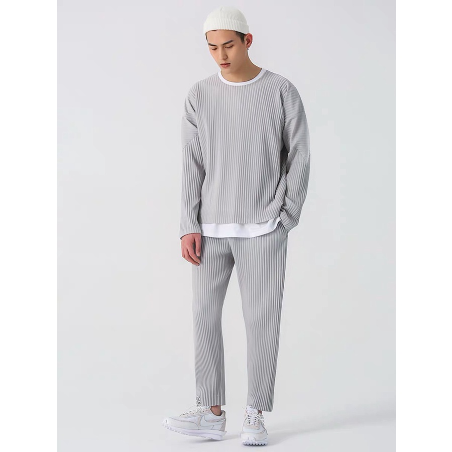 Áo Sweater Nam Nữ Áo Thun Dài Tay Basic Chất Thun Dệt Kim A24