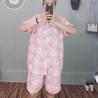 Combo 2 bộ mặc nhà pizama kat hình