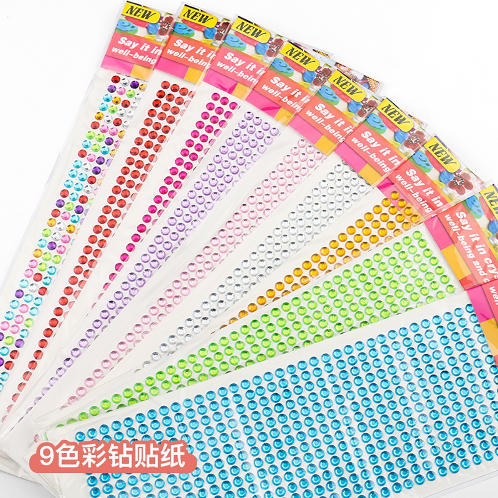 Sticker Đính Đá Bằng Acrylic 6mm Dùng Trang Trí Điện Thoại/ Đồ Thủ Công