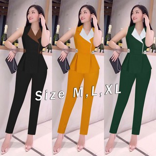 Set nguyên bộ áo vest sát nách quần dài xinh xắn J1100