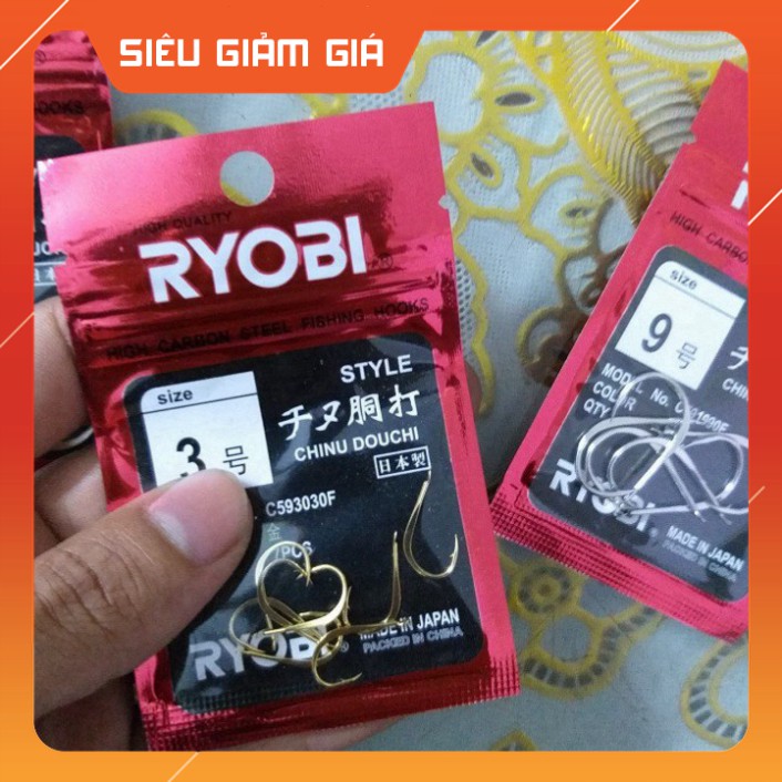 [Combo] [Combo] [Made in Japan] Lưỡi Câu Đơn Ryobi đủ size [ thép không rỉ ] [Giá rẻ] [Giá rẻ]