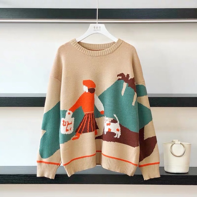 🌈Áo len hoạ tiết trẻ trung  ☘️Free size   Giá sale còn #260k💋