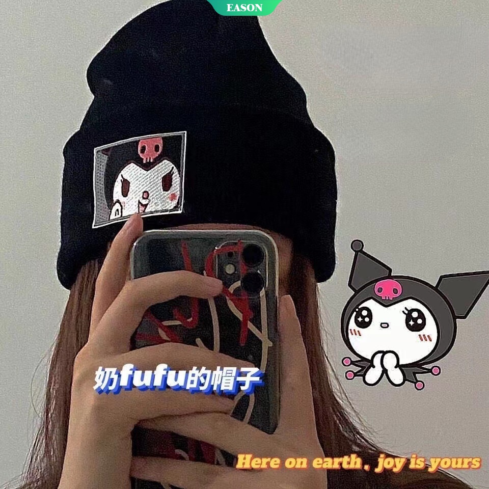 Mũ Len Dệt Kim Mềm Mại Họa Tiết hello kitty Thời Trang Xuân Thu Cho Nữ 2022