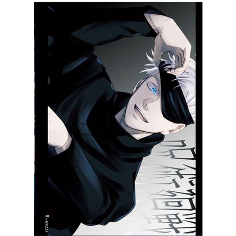 Set 8 tấm poster dán tường hình nhân vật hoạt hình Gojo Satoru