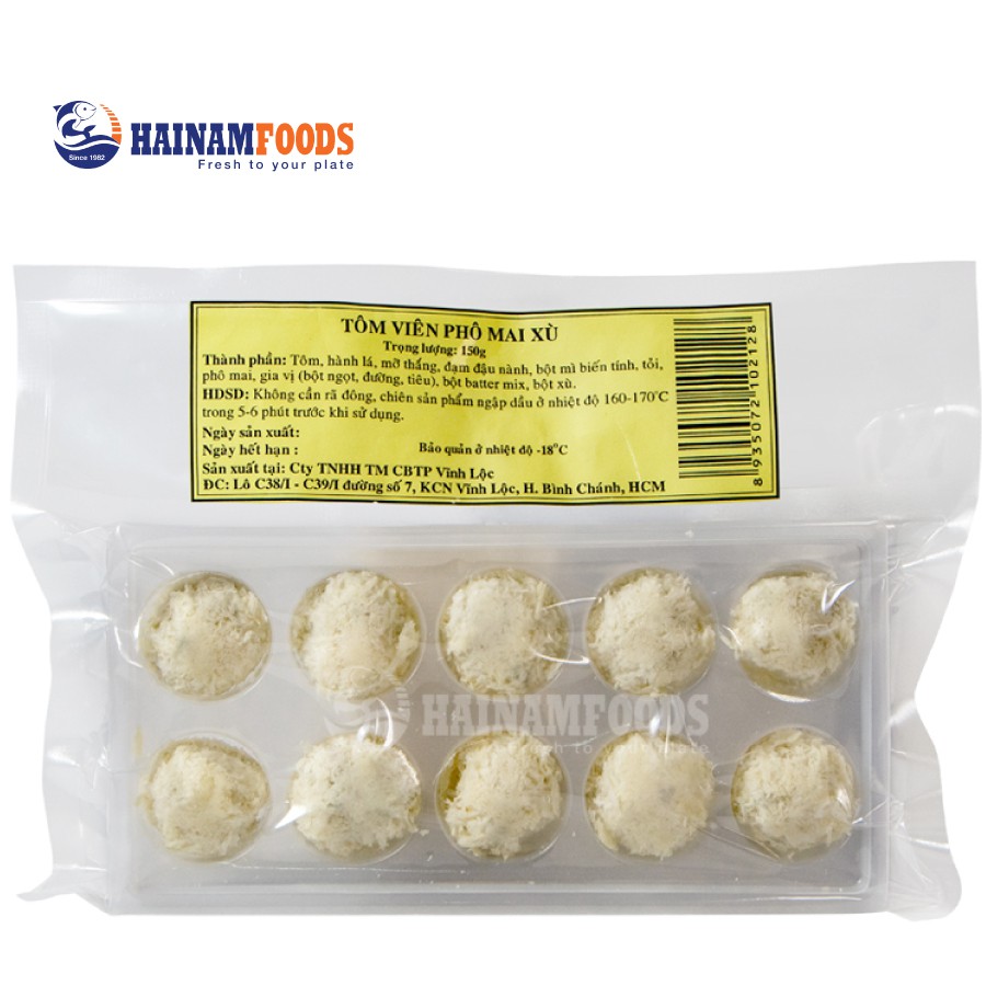 TÔM VIÊN PHÔ MAI TẨM BỘT XÙ