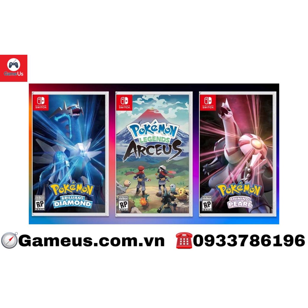 Game Nintendo Switch Pokemon Brilliant Diamond / Pokemon Shining Pearl / Pokemon Legends: Arceus Hệ US