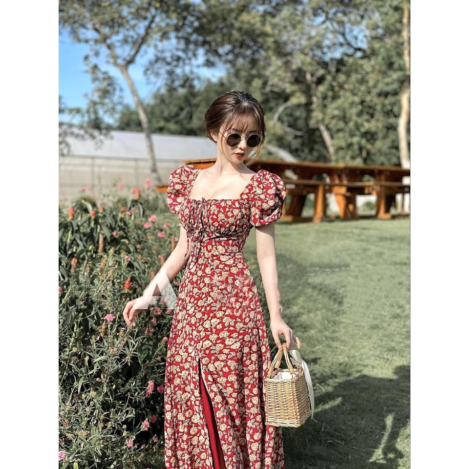 : Váy hoa nhí cúp ngực maxi kèm ảnh thật đủ size siêu hot LOLLA FASHION