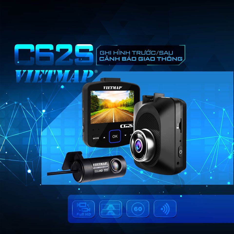 Camera Hành Trình Vietmap C62S - Cảnh Báo Giao Thông - Ghi Hình Trước Sau - Thẻ Nhớ 128Gb | BigBuy360 - bigbuy360.vn