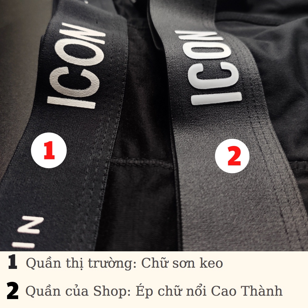 Quần Sịp Nam Boxer Thun Lạnh ICON Co dãn 4 chiều, Quần sịp Nam Thun Lạnh Boxer ICON Denim đủ màu