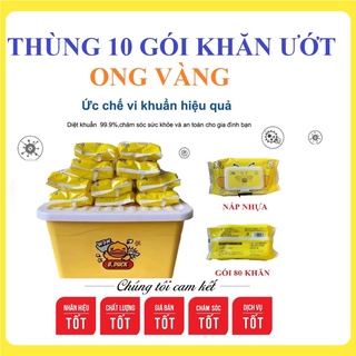 Khăn ướt con vịt vàng hàng nội địa trung -Thùng 10 gói