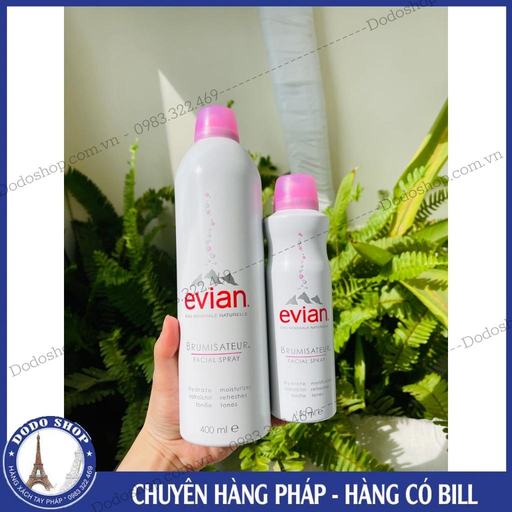 Xịt khoáng Evian 400ml - Hàng Pháp, dưỡng ẩm, chăm sóc da toàn diện_Dodoshop.com.vn