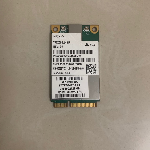 Card Wan 3G Dell DW5630 Gobi 3000 Cho Dell 6420 _ Dell 6430 _ M4600 _ M4700 . Gắn Sim 3G Laptop Dell