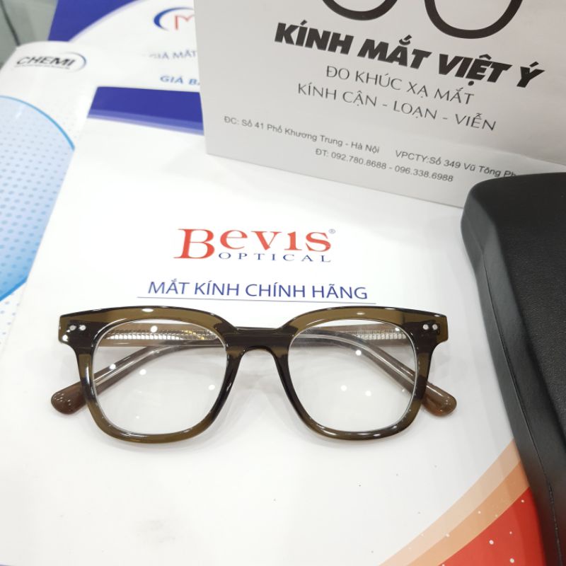 Gọng kính SS Hàn Quốc càng cốt kim loại bản lề 2 chân + Lắp kính cận theo yêu cầu.