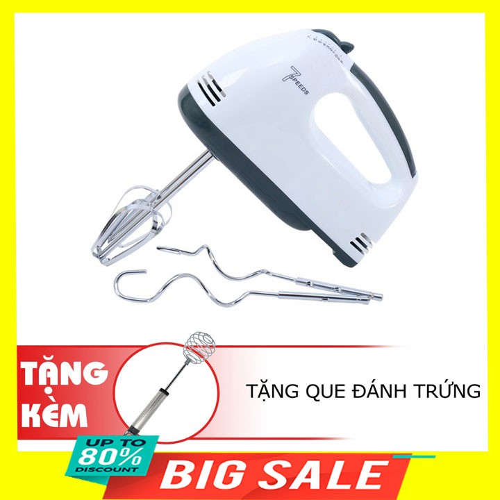 Máy Đánh Trứng Khuấy Bột 7 Tốc Độ Tặng Que Đánh Trứng