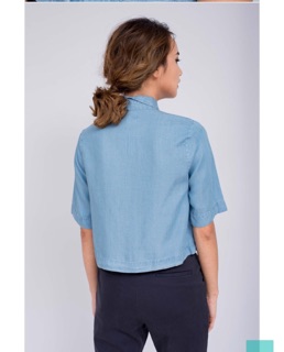 Sơ mi croptop jean Bò Sữa