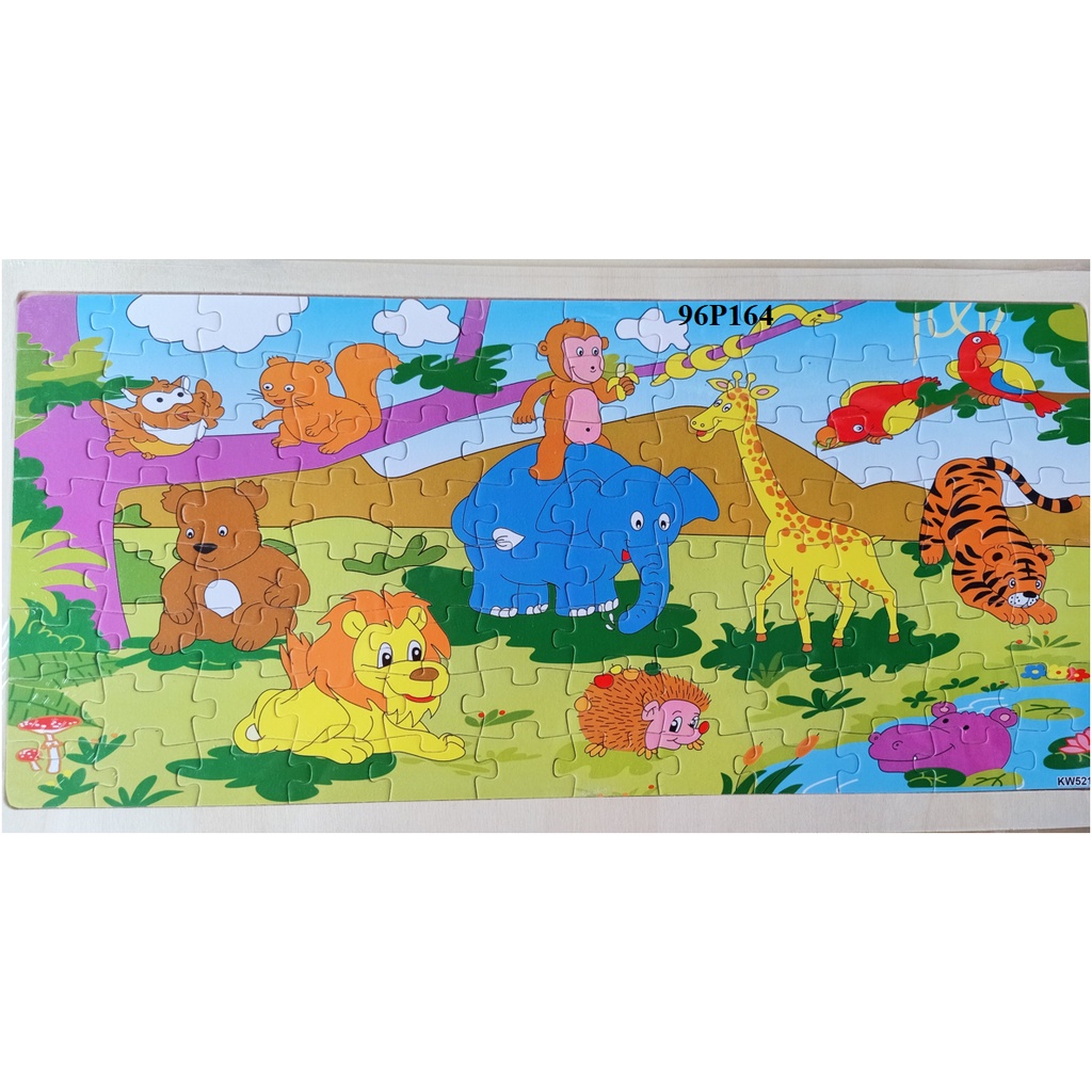 Tranh ghép hình gỗ trẻ em 96 mảnh - đồ chơi xếp hình trẻ em 96 mảnh