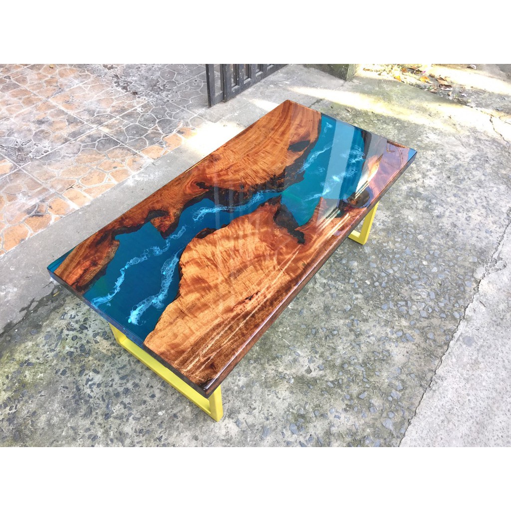Bàn gỗ epoxy nước biển - Green Art