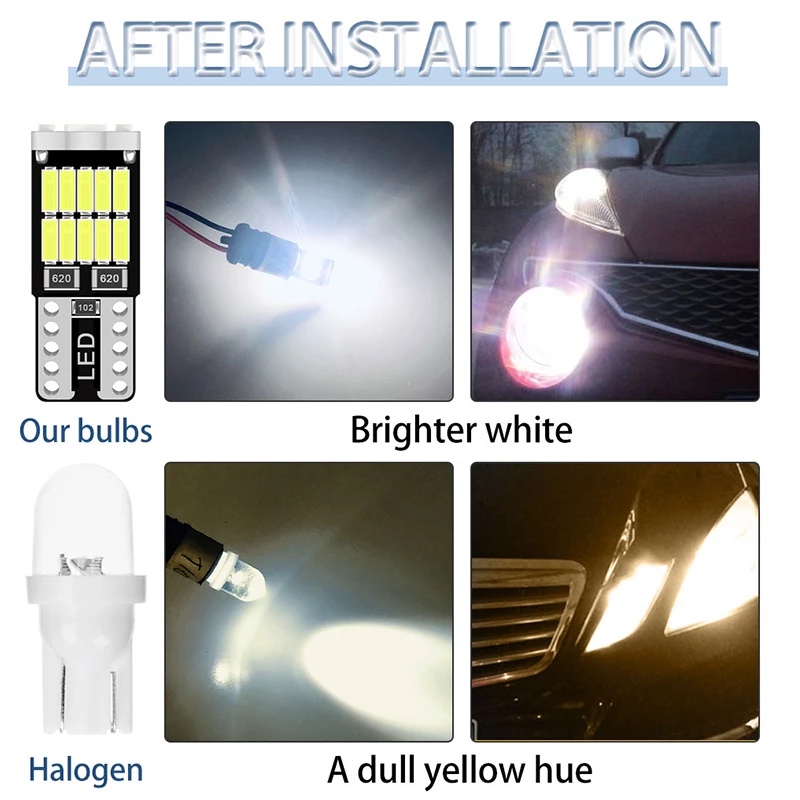 1 Đèn Led Canbus W5W 168 6000K Ánh Sáng Trắng T10 Cho Xe Hơi