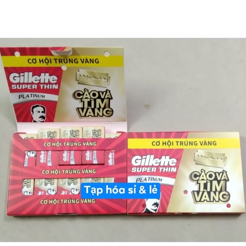 Lưỡi Lam Gillette 5+1- Hộp 100 Lưỡi (10 hộp nhỏ, mỗi hộp 10 lưỡi)