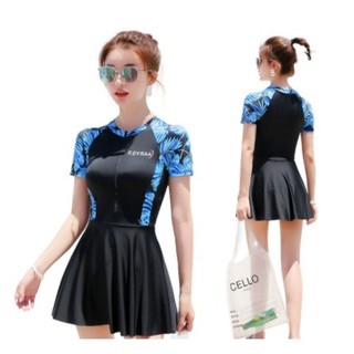 Đồ bơi nữ 1 mảnh dài tay đi biển bik012