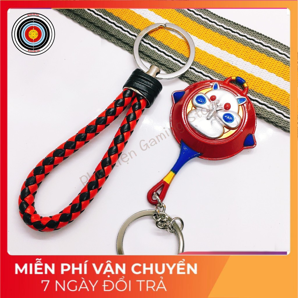 [CHẤT] Móc chìa khoá PUBG mix skin pupg chảo Hamster RED độc đáo - Móc khoá xe máy, dây da không rỉ cao cấp